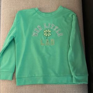 Wonder Nation Green Sweatshirt with Clover Design
